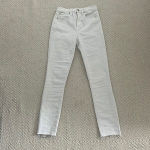 Gap high rise true skinny white jeans